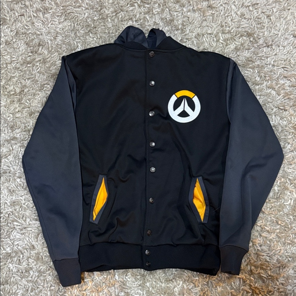 Overwatch Black and Gray Jacket with Yellow Accents